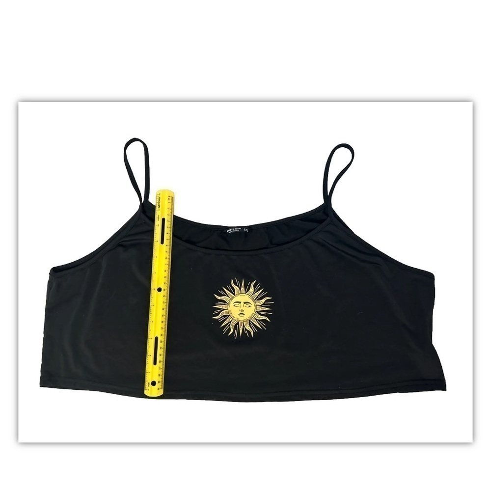 Shein Cropped Top 5XL Black With Sun - Picture 2 of 5